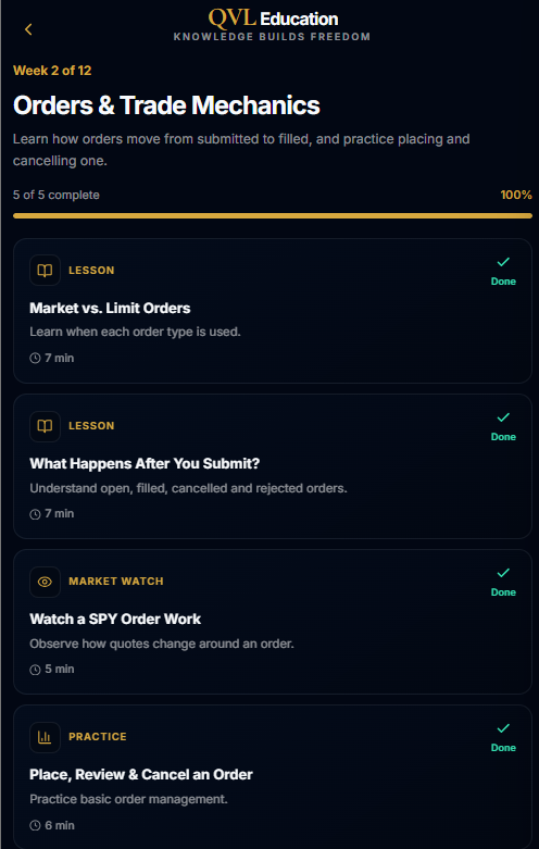 Learn & Grow in the QVL app